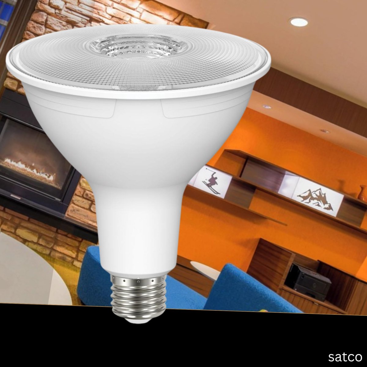 Satco Led Par38 Lamp 11 5w 90w Equivalent 3000k Soft White 90 Cri 40a Beam Angle Dimmable Medium Base 120v Clear Finish A Part