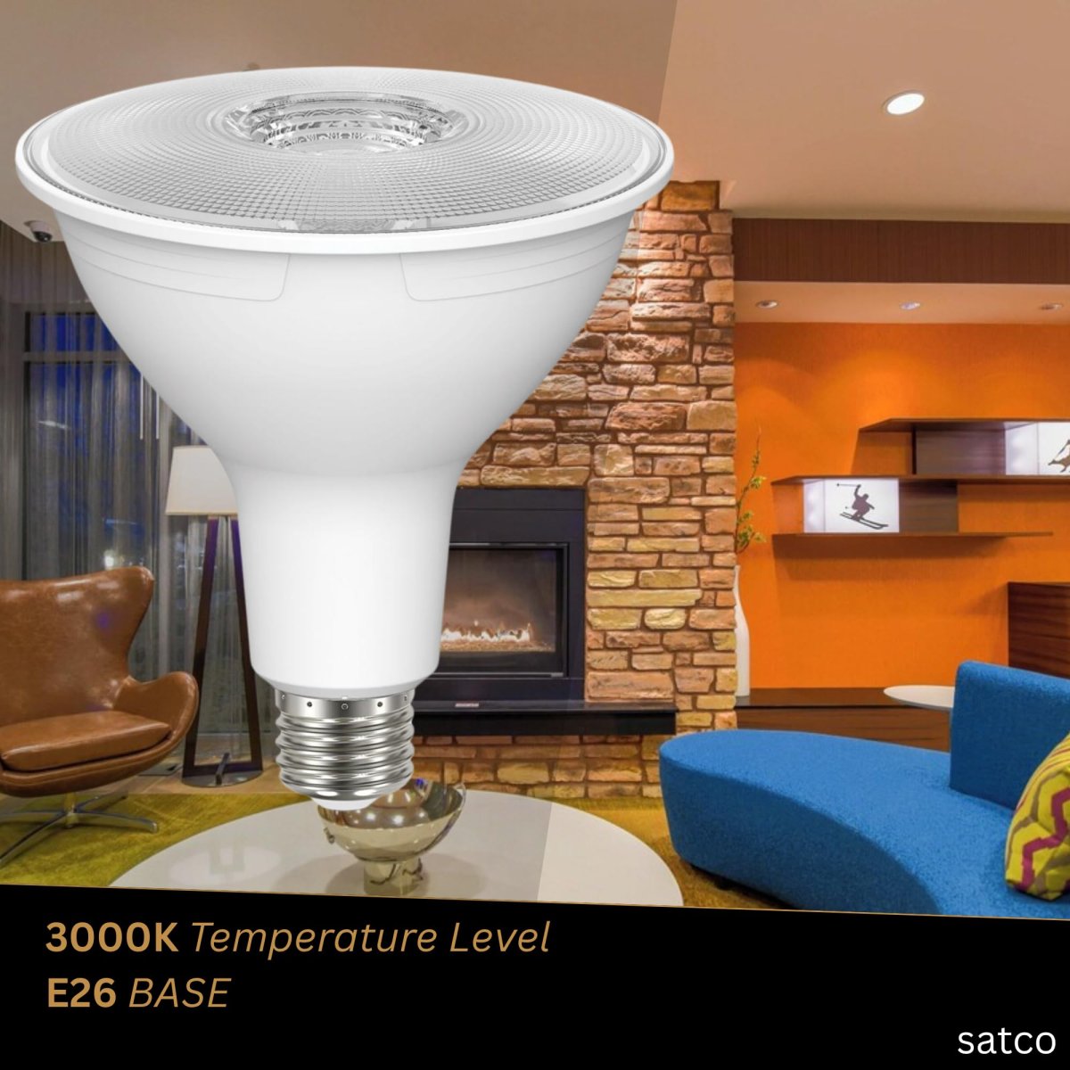 Satco Led Par38 Lamp 11 5w 90w Equivalent 3000k Soft White 90 Cri 40a Beam Angle Dimmable Medium Base 120v Clear Finish A Part
