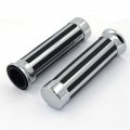 Httmt Mt291-016- Motorcycle 7 8 Hand Grips Fit Compatible With Suzuk Kawasak Bike Chromed