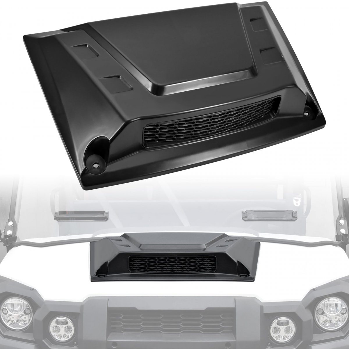 Sautvs Sport Hood Scoop Kit For Kawasaki Mule Pro Turbo With Mesh Grill