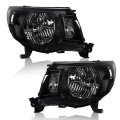 Headlights Assembly For Toyota Tacoma 2005 2006 2007 2008 2009 2010 2011 Clear Lens Black Housing Reflector Bumper Headlamps 1 