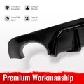 Ikon Motorsports Rear Diffuser For 2018-2024 Infiniti Q50 Gloss Black Pp Add-on Bumper Lip Spoiler Splitter Kit With Brake