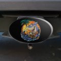 Shark Surfboard Surfing Tropical Ocean Beach Oval Tow Trailer Hitch Cover Plug Insert