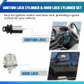 Kuafu Ignition Lock Cylinder Door Set Compatible With 1998-2019 Ford F-250 F-350 F-450 F-550 E-150 E-250 E-350 E-450 Excursion