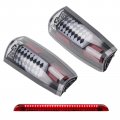 Led Set Smoked Tail Lights High Mount 3rd Brake Lamp For Chevy Gmc 1992-1999 Suburban C K 1500 2500 1995-1999 Tahoe 1992-2000 