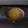 Medusa Gorgon Head Covered In Snakes Oval Tow Trailer Hitch Cover Plug Insert
