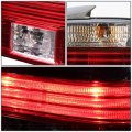 Auto Dynasty Compatible With E39 5-series 4dr Pair Of Chrome Housing Red Rear Brake Signal Tail Light
