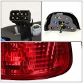 Auto Dynasty Compatible With E39 5-series 4dr Pair Of Chrome Housing Red Rear Brake Signal Tail Light