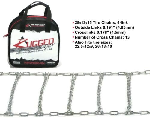 Pair Of 4 Link Tire Chains Tensioners For Husqvarna Snow Blower Fits 22 5x12x9