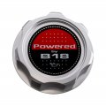 Vms Racing Silver Oil Cap With Powered By B18 Emblem In Cnc Machined Billet Aluminum Compatible Honda Accord Acura Integra