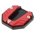 Motorcycle Side Stand Plate High Strength Parking Stability Kickstand Support Pad Universal Red For Scooters Bikes Outdoor