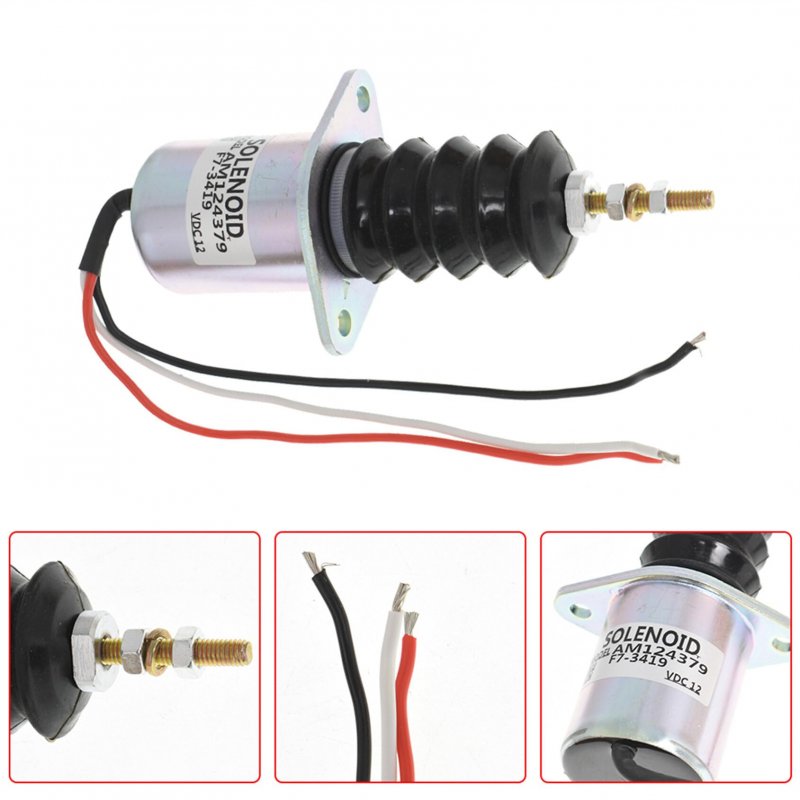 1 Pc 12v Fuel Shutoff Solenoid Replacement For 415 455 F915 F925 F935 Am124379