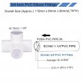 Uxcell 6pack 4 Way Pvc Fittings 1-1 Inch Pipe Fitting Connectors For Building Furniture Diy Shelf Garden Support White