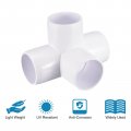 Uxcell 6pack 4 Way Pvc Fittings 1-1 Inch Pipe Fitting Connectors For Building Furniture Diy Shelf Garden Support White