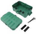 Keenso Weatherproof Large Square Electrical Box Ip54 Power Cord Enclosure For Outdoor Safety Green