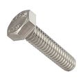 1 4-28 X 3 4 Hex Head Cap Screw Bolts External Drive Stainless Steel 18-8 Full Thread Bright Finish Flat Point Quantity 50 
