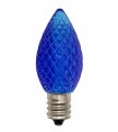 25 Pack C7 Faceted Led Blue Replacement Light Bulbs For Christmas Strings 0 7w Vintage Outdoor String Lights Candle Lamps Night