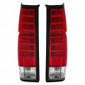 Hecasa Led Pair Tail Lights Compatible With 1986-1997 Nissan Hardbody Rear Brake Lamps Assembly Taillights Driver Passenger