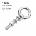 Uxcell Lifting Eye Bolt 1 Set M8x50mm With Nut Washer 304 Stainless Steel Shoulder Ring For Hanging Item