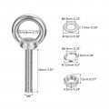 Uxcell Lifting Eye Bolt 1 Set M8x50mm With Nut Washer 304 Stainless Steel Shoulder Ring For Hanging Item