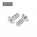 Uxcell 10 -24x1 2 Flat Head Machine Screws Phillips 304 Stainless Steel Bolts 100pcs