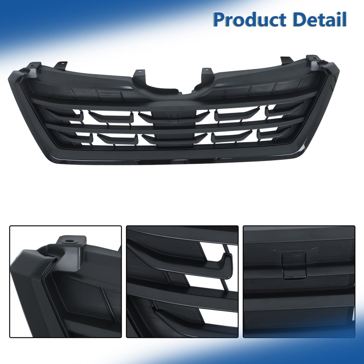Front Upper Grille Black With Chrome Molding Mesh Style Replacement For Forester 2022 2023 2024 91121sj410