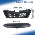 Front Upper Grille Black With Chrome Molding Mesh Style Replacement For Forester 2022 2023 2024 91121sj410