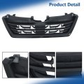 Front Upper Grille Black With Chrome Molding Mesh Style Replacement For Forester 2022 2023 2024 91121sj410