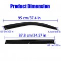 Wflnhb Outside 4 Pieces Black Window Visors Shade Sun Rain Wind Guards Cover Acrylic Replacement For 2001 2002 2003 2004 2005