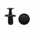 30pcs 6mm Hole 15mm Head Car Defender Door Clips Trim Fasteners Black 