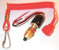 Tether Switch For Snowmobile Red Mechanical Pull Cord Actuator Manual Operation Handlebar Mount 