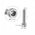 Uxcell 10-24x1 Hex Socket Head Cap Screw Bolts 304 Stainless Steel Polished 25pcs