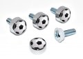 Soccer Ball License Plate Frame Screw Caps