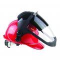 Sellstrom Multi-purpose Clear Flip-up Ir Face Shield Window With Chin Guard And Universal Hard Hat Slot Adapter Anti-fog 