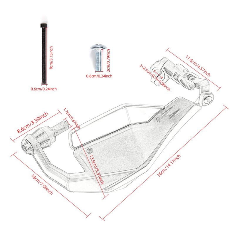 Universal Motorcycle Hand Guards Motocross Dirt Bike Brush Protector For 22mm And 25mm Handlebars Mths105 Abs Plastic Guard