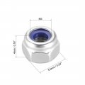 Uxcell Hex Lock Nuts M3 X 0 5mm Stainless Steel Nylon Insert Self-locking For Fasteners 30pcs Silver Tone