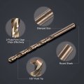 Uxcell 13pcs Cobalt Drill Bit Set 13 Sizes 1 9 -1 4 Drilling Dia M35 Twist Drills Round Shank Bits For Steel Aluminum Copper