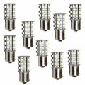 Hqrp 10-pack Ba15s Bayonet Base 30 Leds Smd 3528 Led Bulb Warm White Compatible With 1141 1156 Keystone Rv Travel Trailer