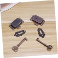 Osaladi Box Cabinet Furniture Hinges Archaize Padlocks Vintage Rustic Hook Locks Spring Case Clasp Luggage Latches Buckle