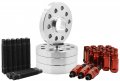 4 Pc 5x130 Mm Hub Centric Spacers 20 25 Thick  90 Stud Conversion M14x1 5 Open End Red Lug Nuts For Cayenne 911 Porsche 928 