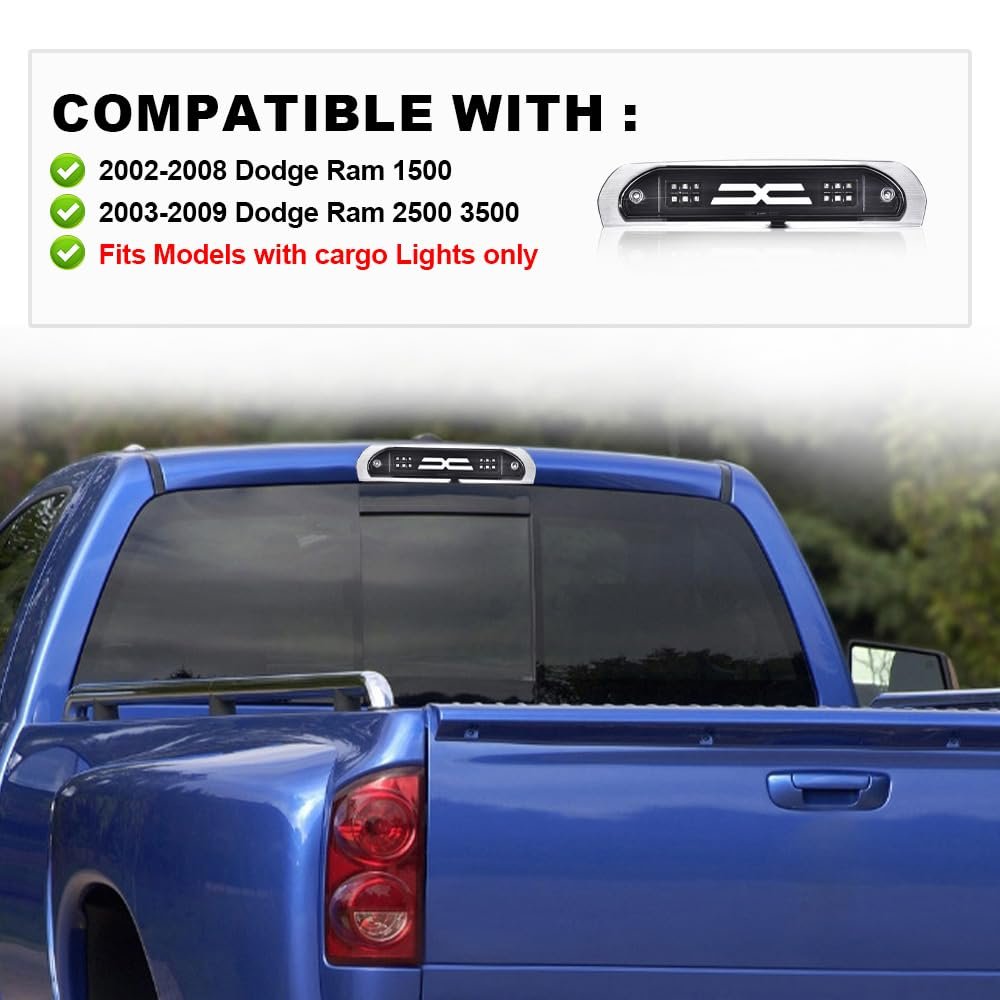 Led Third Brake Light For 2002-2009 Dodge Ram 3rd Bar Cargo Type X