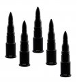 Vms Racing Combo 50 Cal Caliber Black Bullet Antenna And 5 Pc Tire Air Valve Stem Caps Cover In Heavy Gauge Cnc Machined Billet