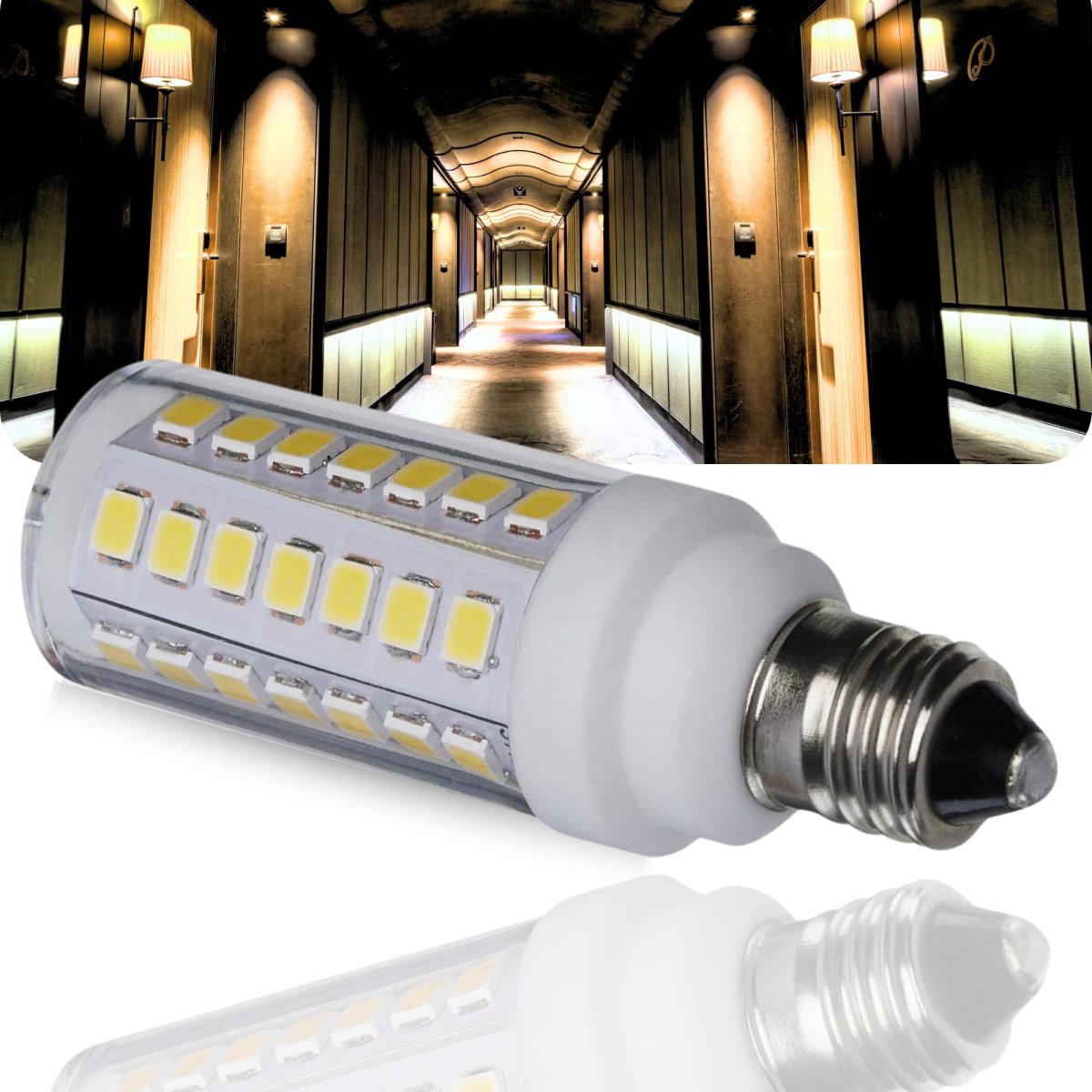 Satco 5w T6 Led Mini Candelabra Bulb Clear Finish 5000k Natural Light 120 Volt Residential Commercial Indoor Enclosed Fixtures