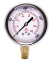 2-1 2 Oil Pressure Gauge Stainless Steel Case Brass 1 4 Npt Lower Mount Connection 0-2000psi Gssg2512-2kupd 