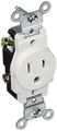 Morris 82136 Industrial Grade Single Receptacle 15 Amp Current 125v White 