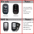 Silicone Keyless Entry Remote Control Key Fob Cover Case Protector For 2022 To 2025 Buttons Honda Civic Accord Cr-v Hr-v V