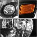 Compatible With Ford Explorer Sport Trac U251 Pair Of Black Housing Amber Corner Headlights Amber Fog Lights