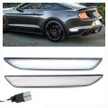 Hecasa Side Marker Light For 2015-2023d Mustang Rear Lamp Reflector Left Right Replacement For Fr3z15a201a Fr3z15a101a Clear 