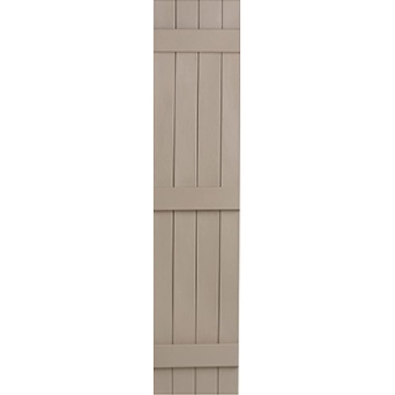 Polaris Homeside 4 Board And Batten Joined Vinyl Shutters 1 Pair 14-1 2in X 43in 046 Pine