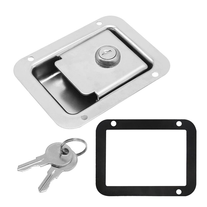 Trailer Door Latch Stainless Paddle Flush Mount